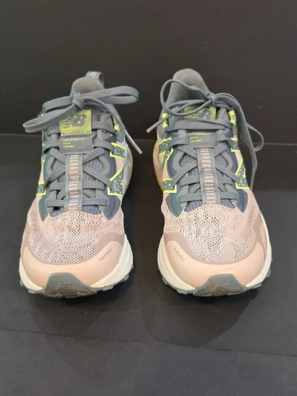 New Balance Nitrel V4 Women's Pink, Gray & Neon Trail Running Shoes Size 7.5